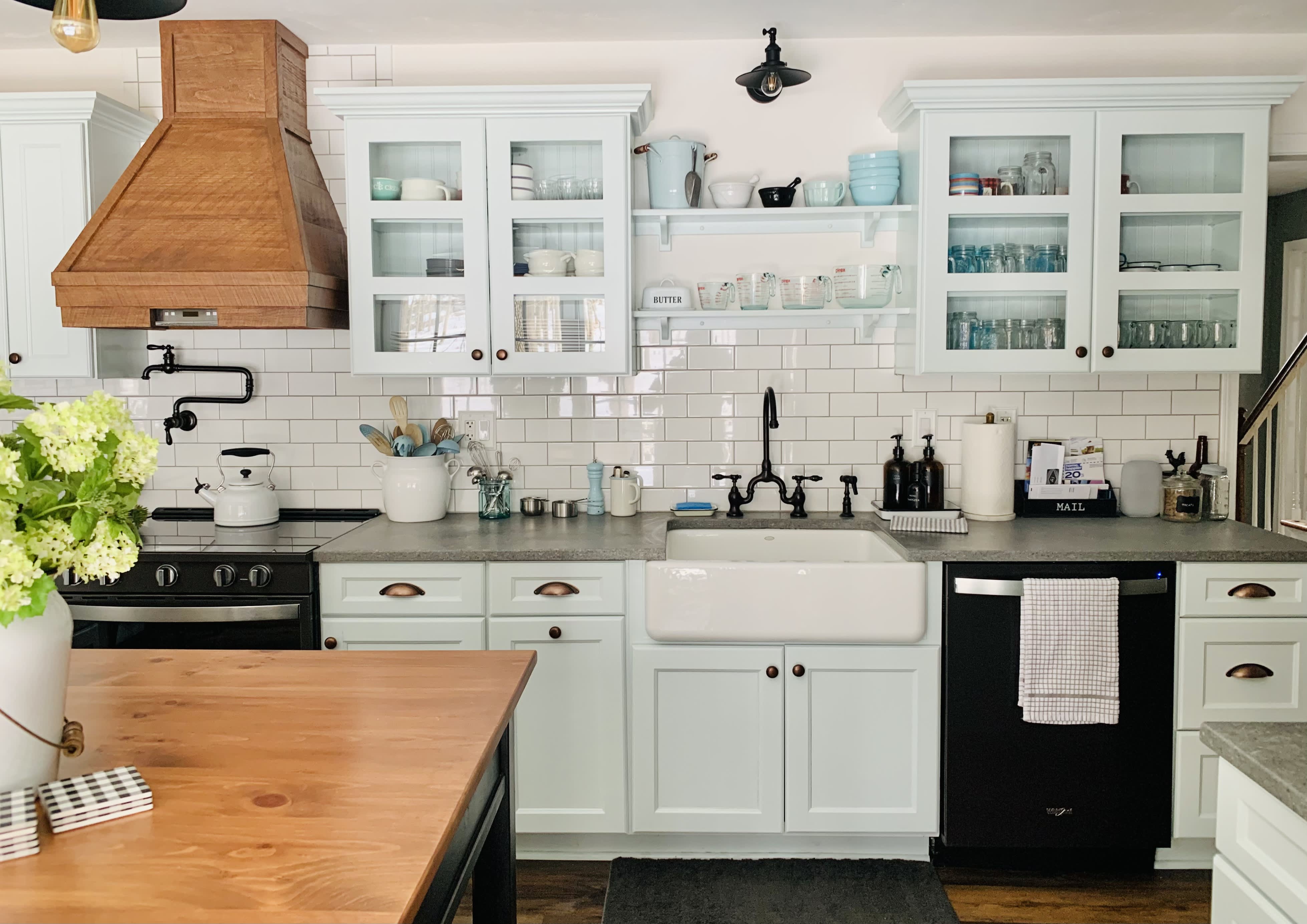 Floating Shelves | Apartment Therapy - Small Apartment Kitchen Design With Floating Shelves